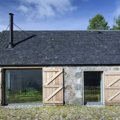 An old stone horse barn in Scotland was converted into this small house with 1 bedroom and a large loft in 1,291 sq ft. | www.facebook.com/SmallHouseBliss