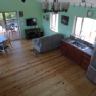 A modern cabin in the hills of North Carolina. It has one bedroom on the 704 sq ft ground floor plus a loft. | www.facebook.com/SmallHouseBliss