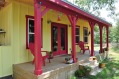 This country cottage in Texas has one bedroom and a loft in 416 sq ft. | www.facebook.com/SmallHouseBliss