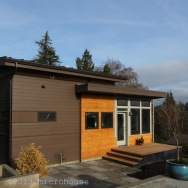 Modern backyard cottage in Seattle with one bedroom and a loft in 650 sq ft. | www.facebook.com/SmallHouseBliss