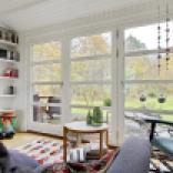 Summerhouse in Denmark with 463 sq ft of inside space. It has two small bedrooms plus a sleeping loft. | www.facebook.com/SmallHouseBliss